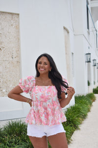 Olivia Pastel Floral Top