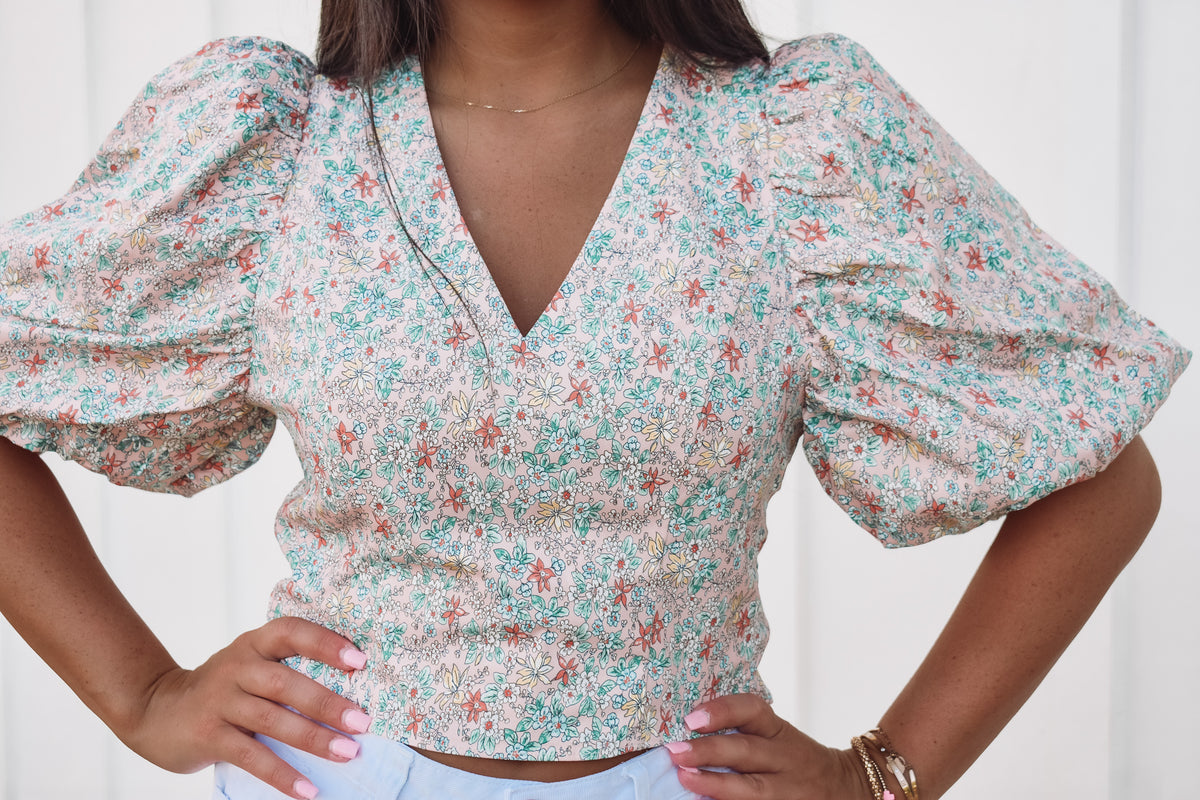 Penelope Puff Sleeve Floral Top