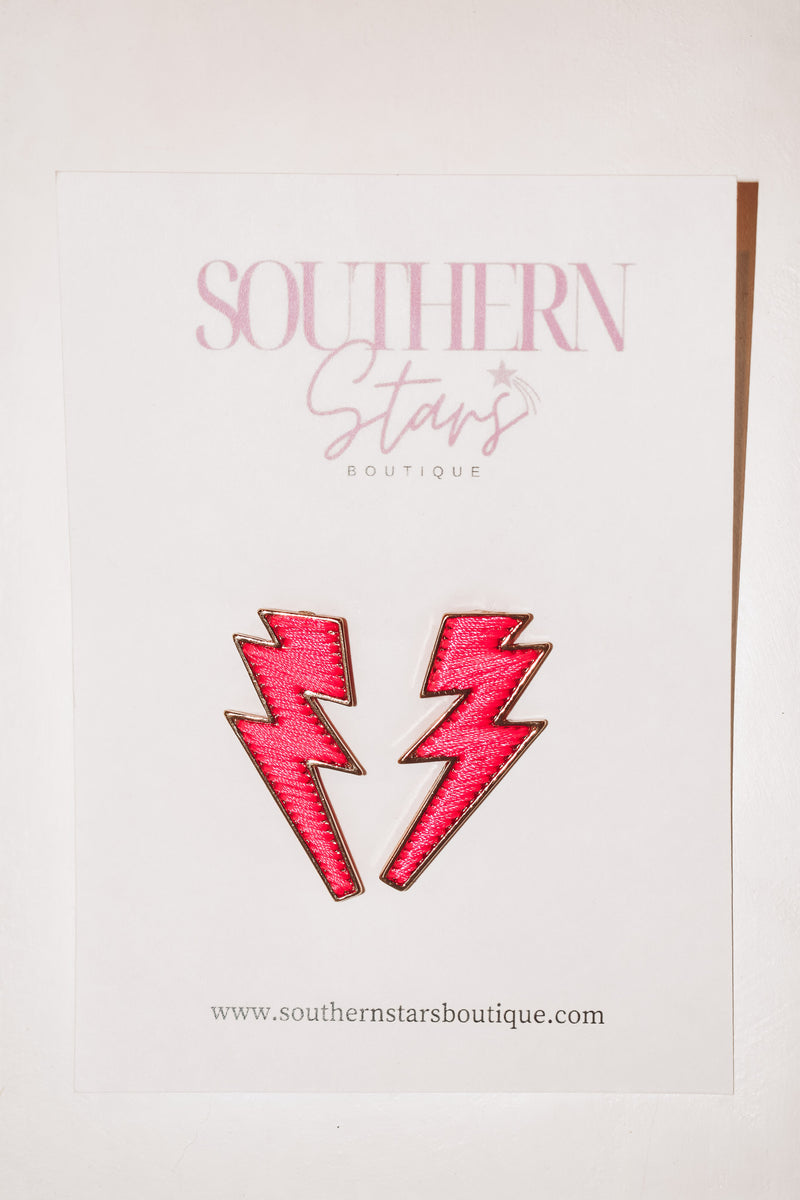 Thunderstruck Earrings - Pink