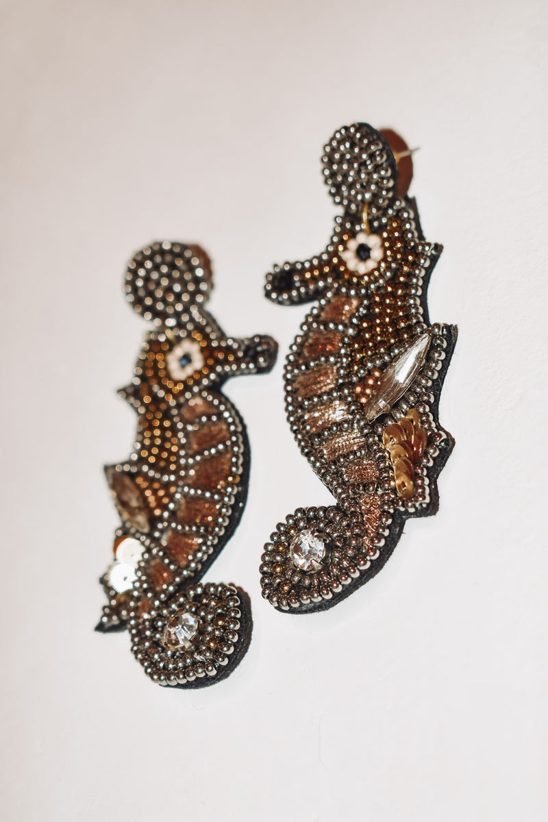 Seahorse Beaded Earrings