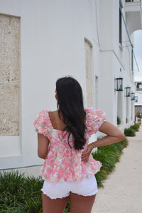 Olivia Pastel Floral Top