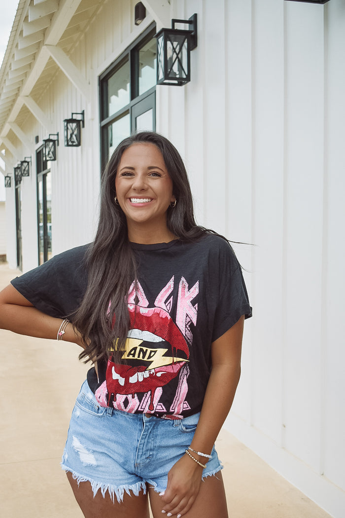 Rock N Roll Lips Graphic Tee