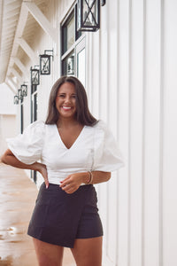 Lilly Puff Sleeve White Top