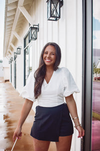 Lilly Puff Sleeve White Top