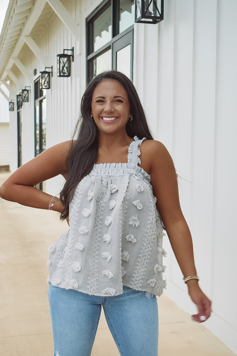 grey babydoll top