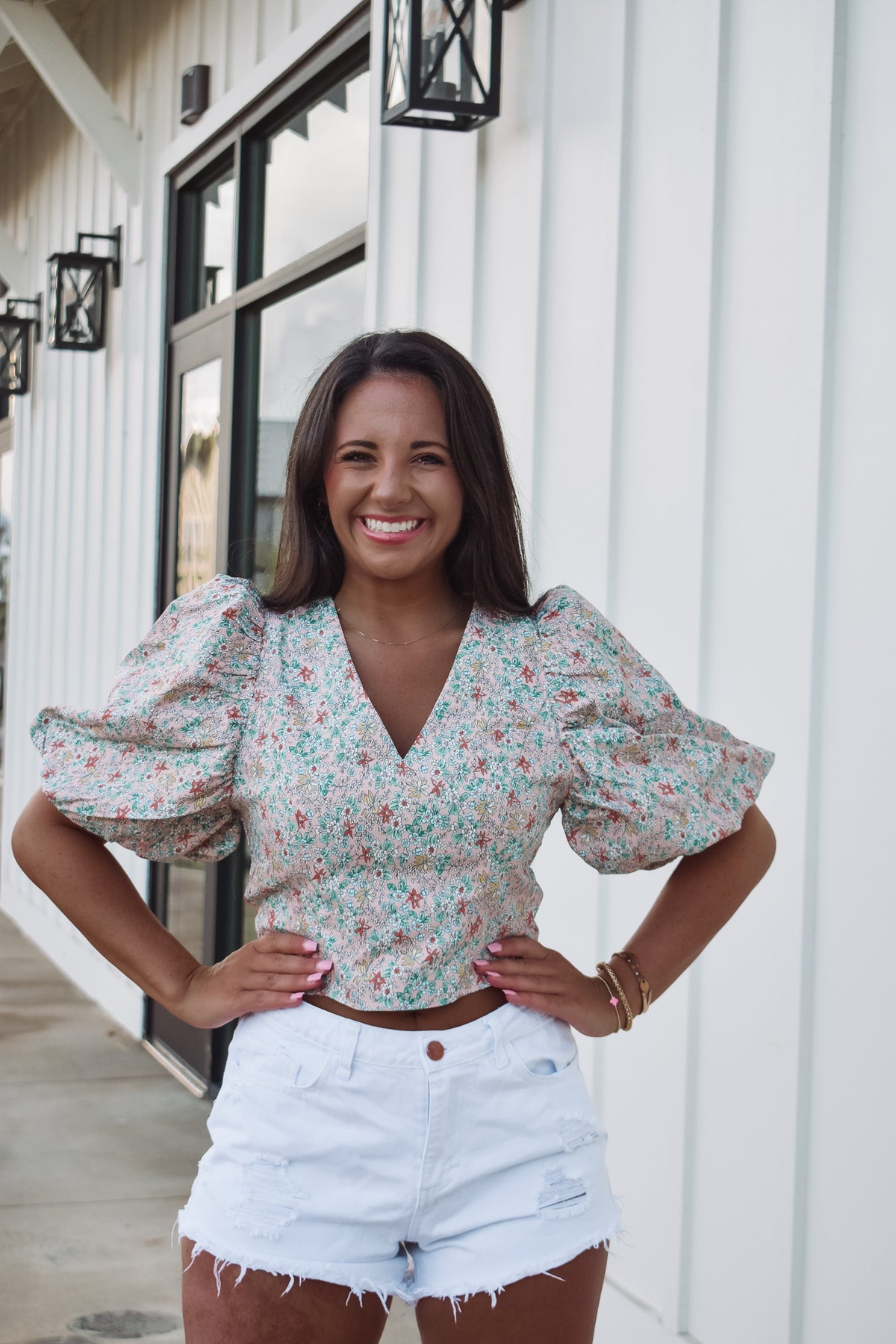 Penelope Puff Sleeve Floral Top