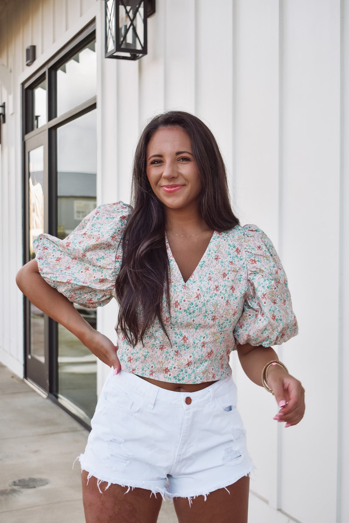 Penelope Puff Sleeve Floral Top