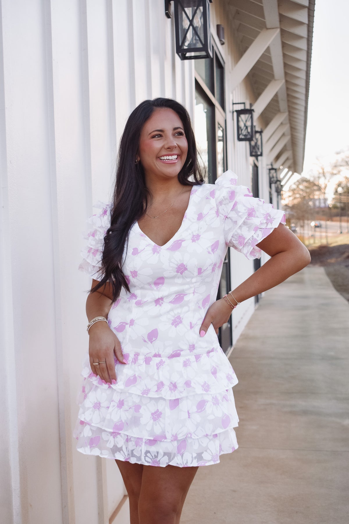 Presley Floral Ruffle Dress