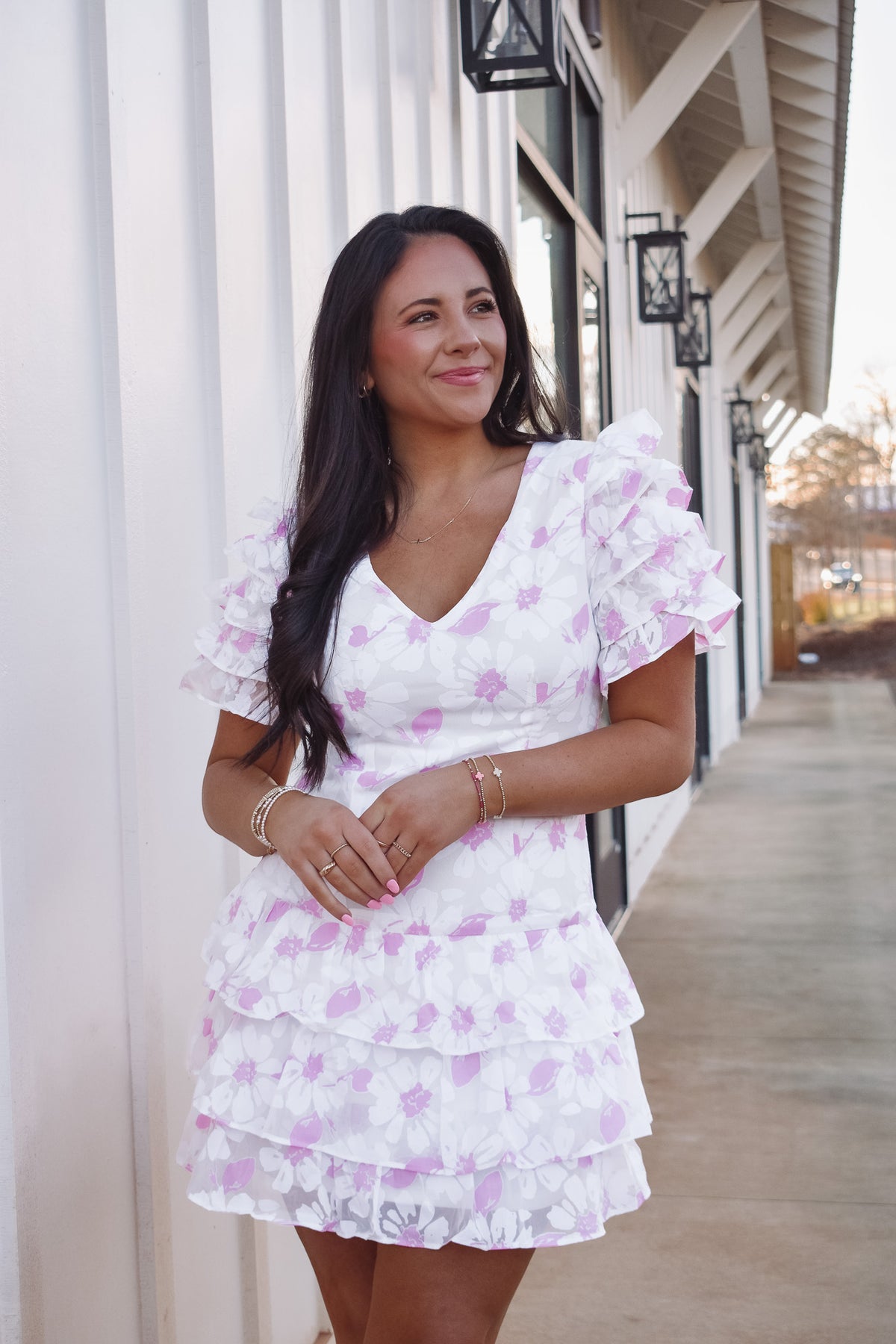 Presley Floral Ruffle Dress