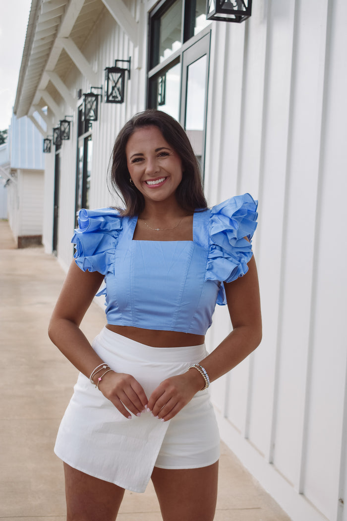 Natalie Layered Skort - White