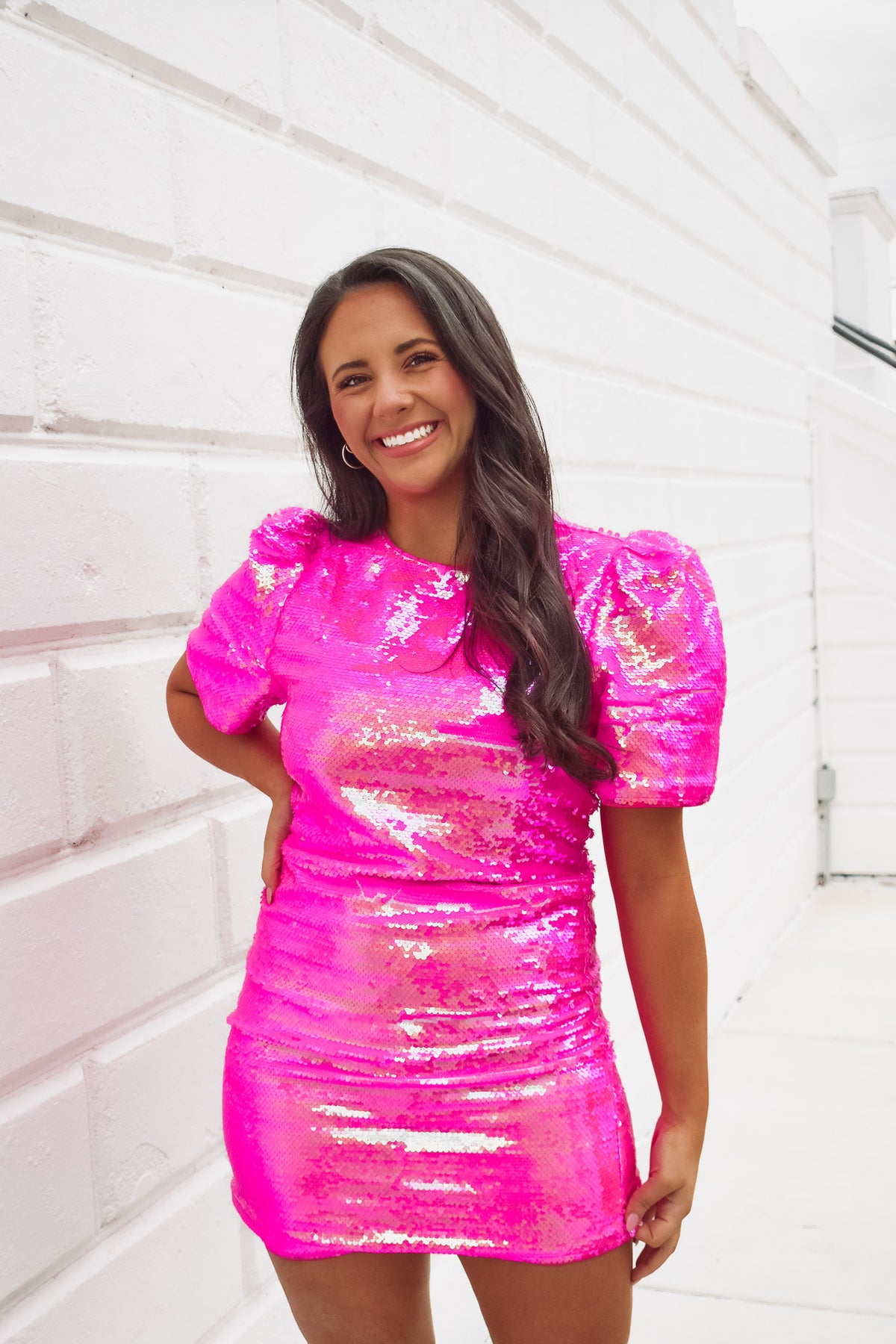 Barbie Doll Neon Pink Sequin Dress Southern Stars Boutique Barbie Doll Neon Pink Sequin Dress Southern Stars Boutique