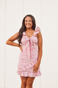 pink gingham dress