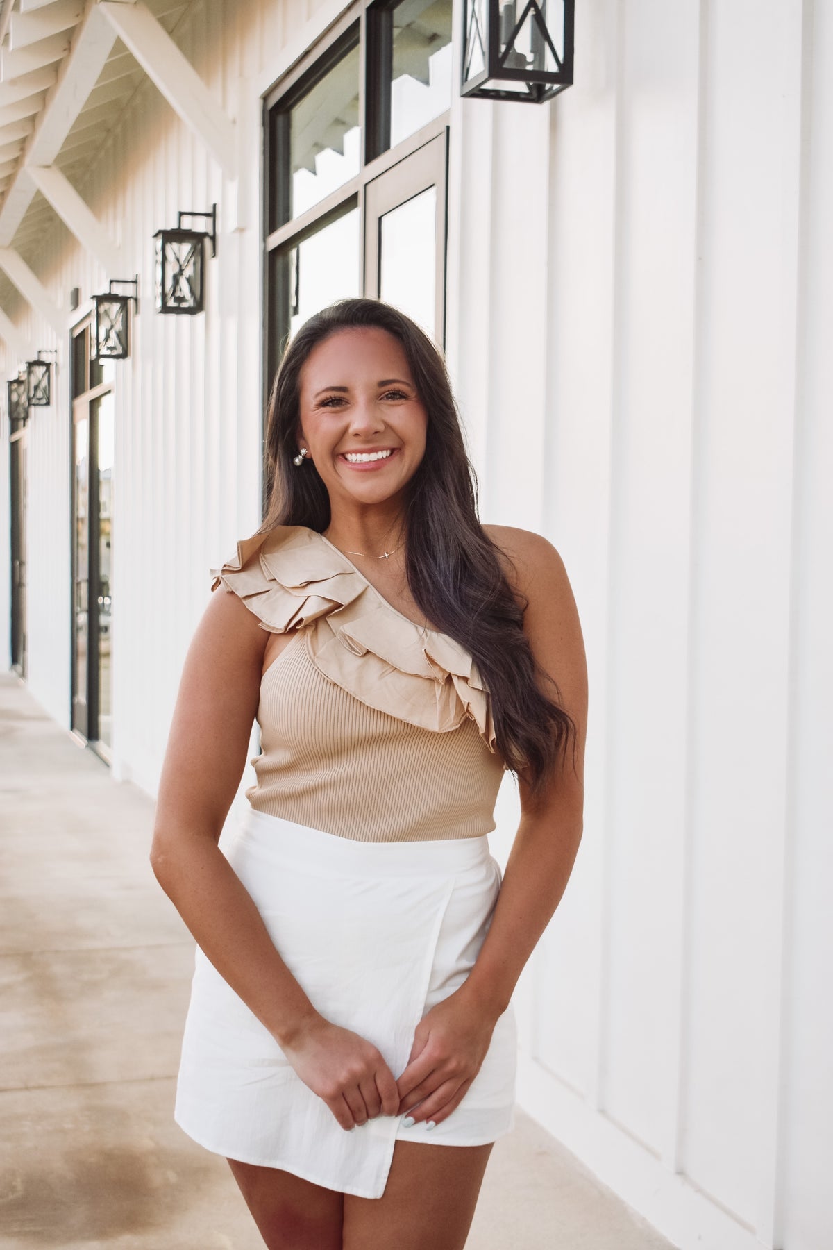 Stay Neutral One Shoulder Top