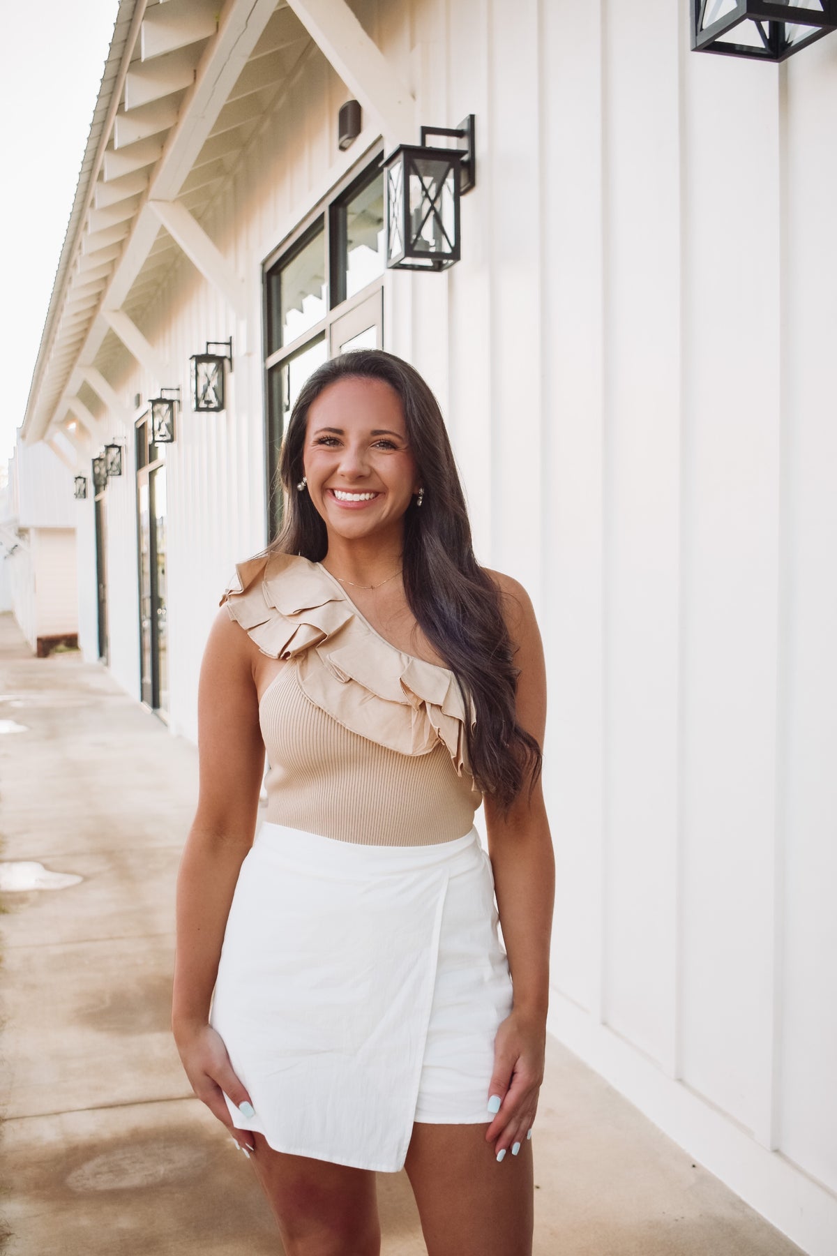 Stay Neutral One Shoulder Top