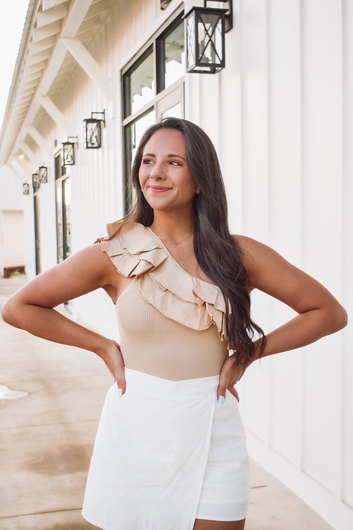 Stay Neutral One Shoulder Top