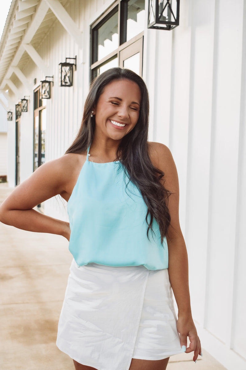 Pearl Cami Top - Baby Blue