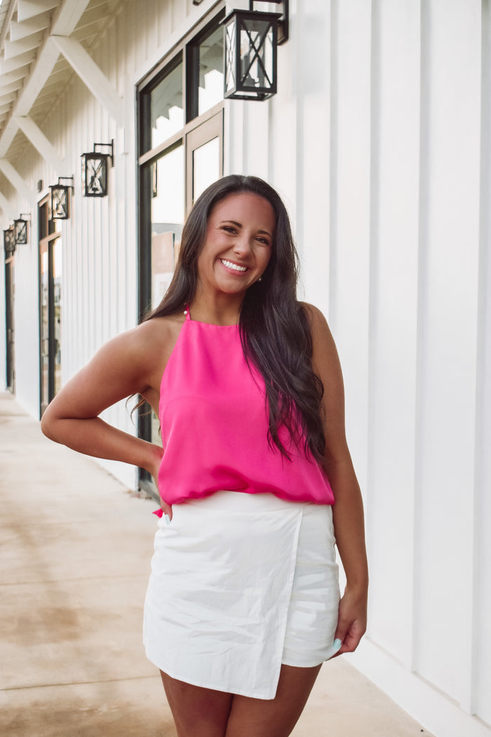 Pearl Cami Top - Hot Pink