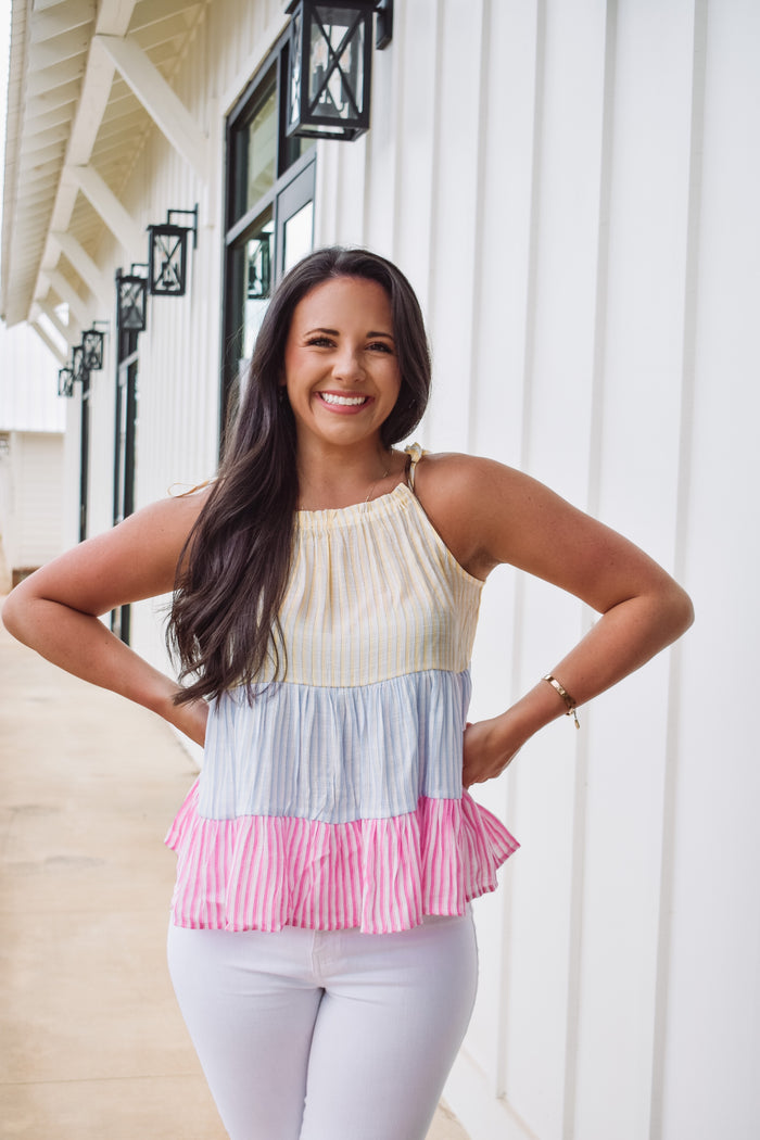 Taylor Multi Striped Top