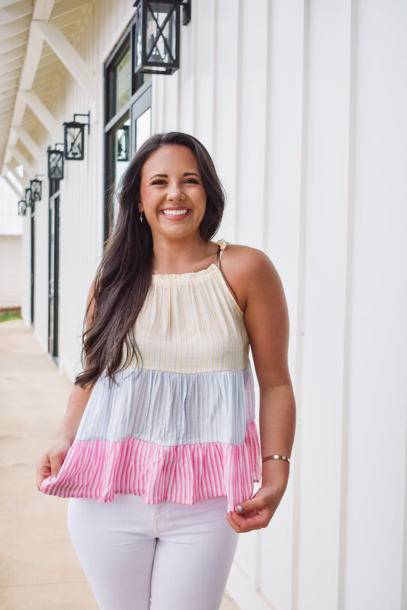 Taylor Multi Striped Top