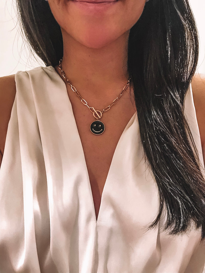 Happy Necklace- Black